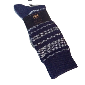 Frye Men’s Socks Blue Grey 2 Pairs Size 6 -12 NWT